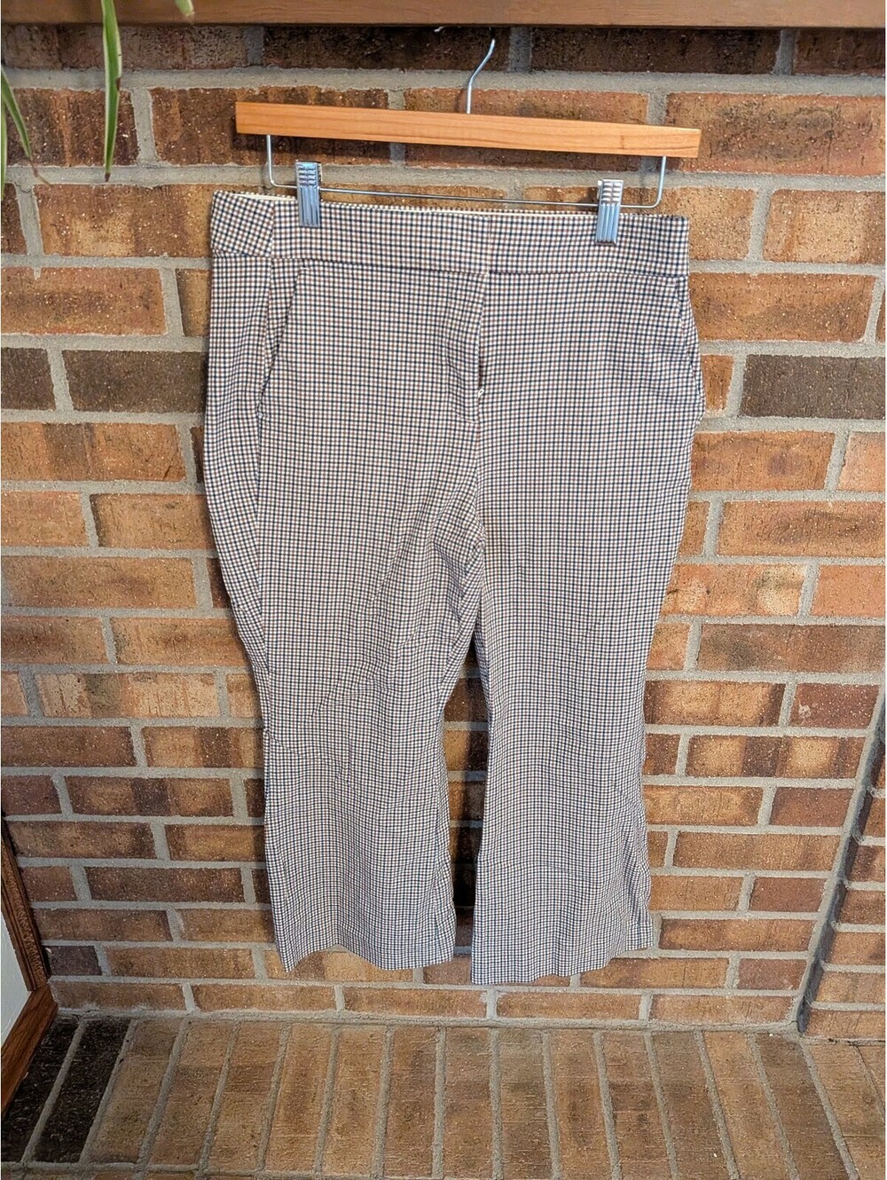 Fall Color Gingham Straight Leg J Crew Pants | Size 6